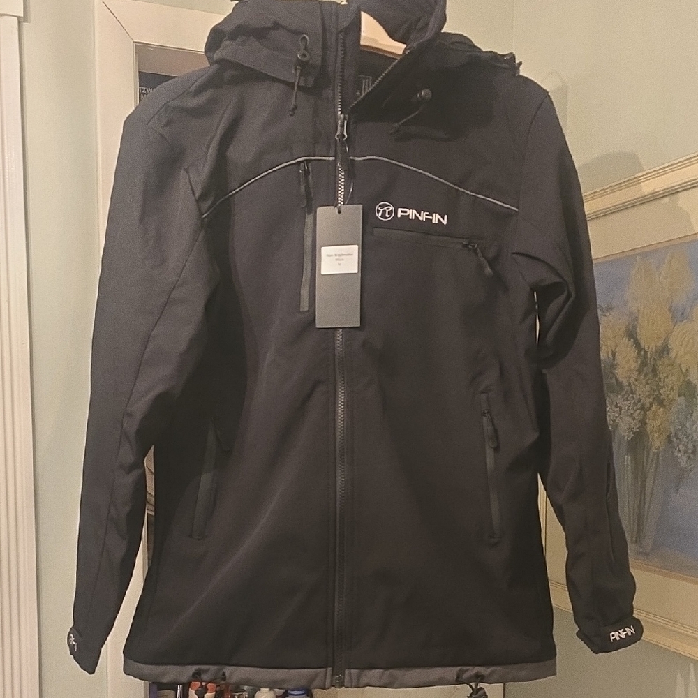 PIN-FIN Alpha Series Black Hooded Jacket